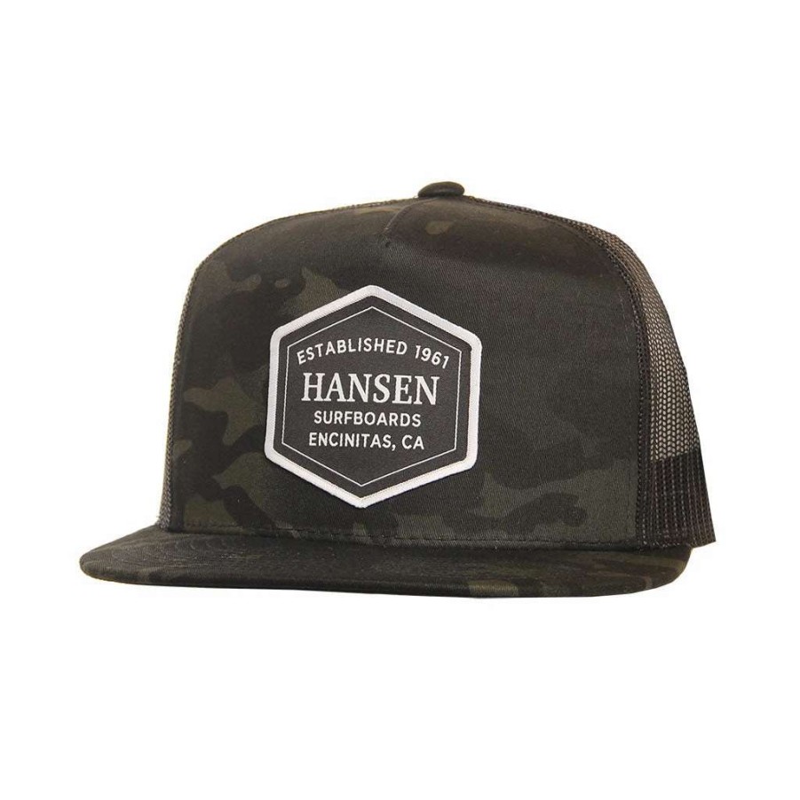 Accessories * | Hansen Hat Established Patch Trucker Camo