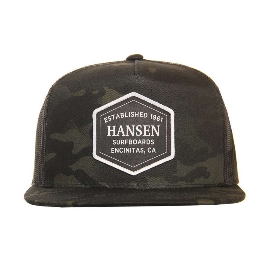 Accessories * | Hansen Hat Established Patch Trucker Camo