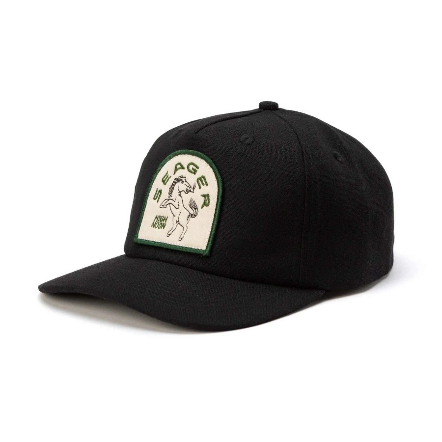 Mens * | Seager Hat High Noon Hemp Snapback Black