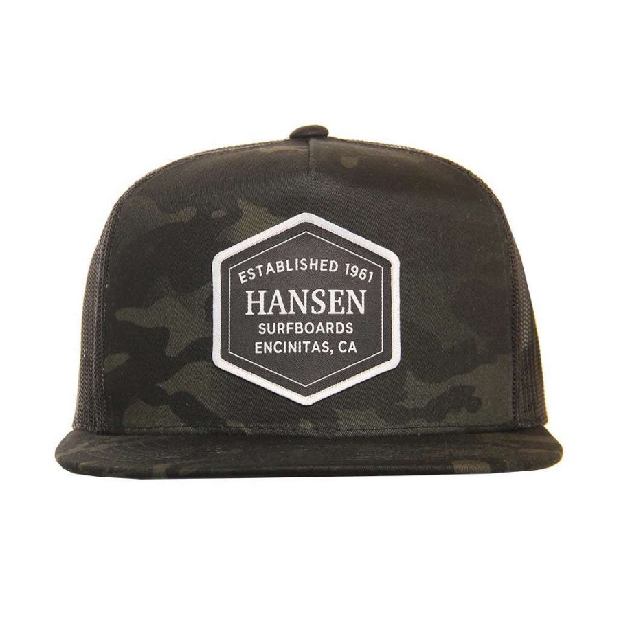 Mens * | Hansen Hat Established Patch Trucker Camo