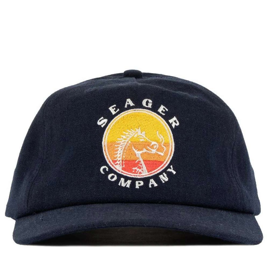 Accessories * | Seager Hat High Horse Hemp Snapback Navy