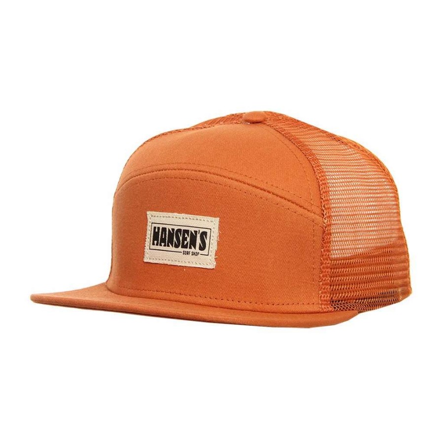 Mens * | Hansen Hat Hansen'S Surf Shop 6 Panel Snap Back Mesh Trucker Texas Org