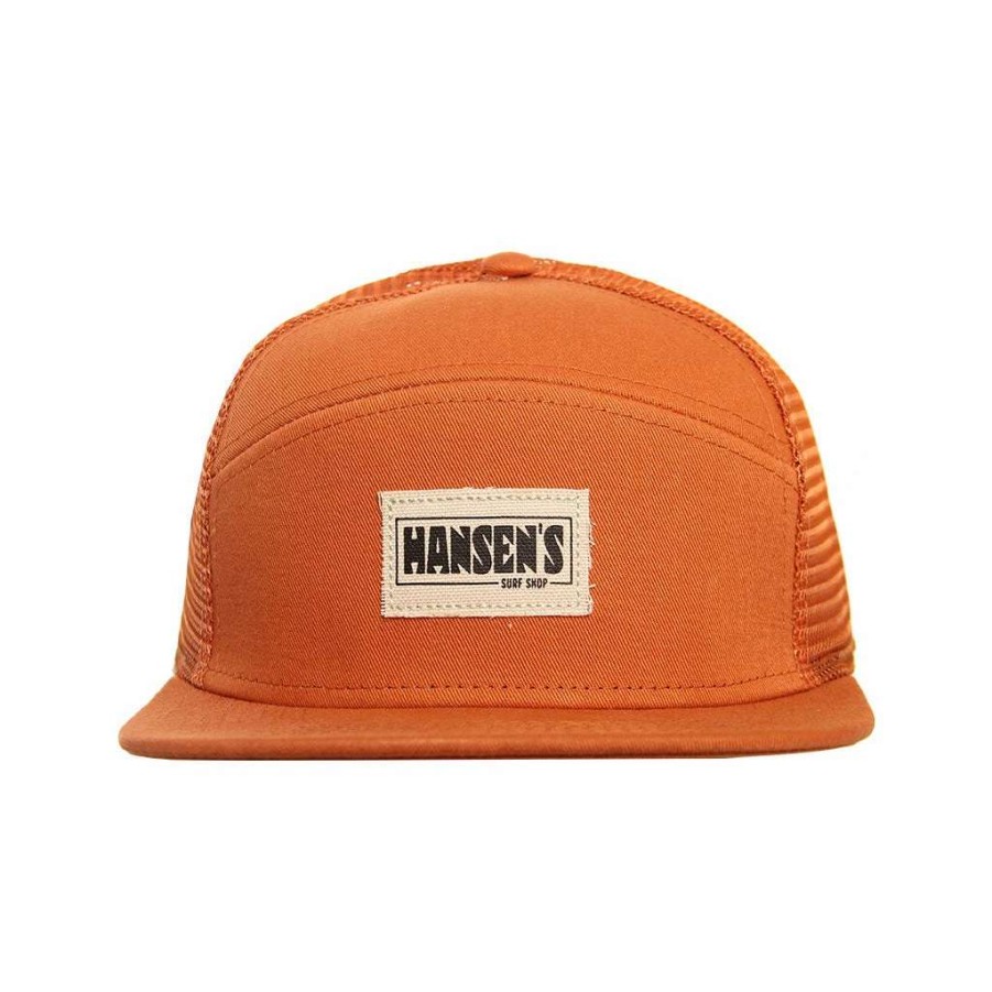 Mens * | Hansen Hat Hansen'S Surf Shop 6 Panel Snap Back Mesh Trucker Texas Org