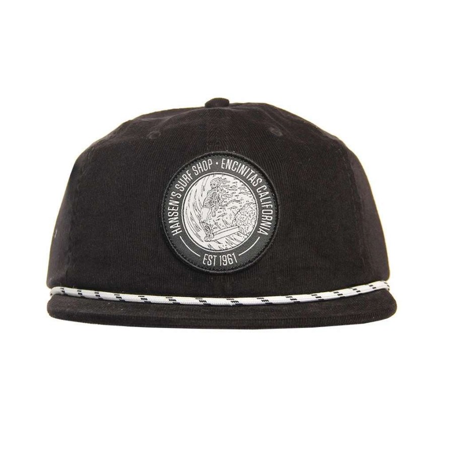 Mens * | Hansen Hat Cord Skelly Snapback Black (Blk)