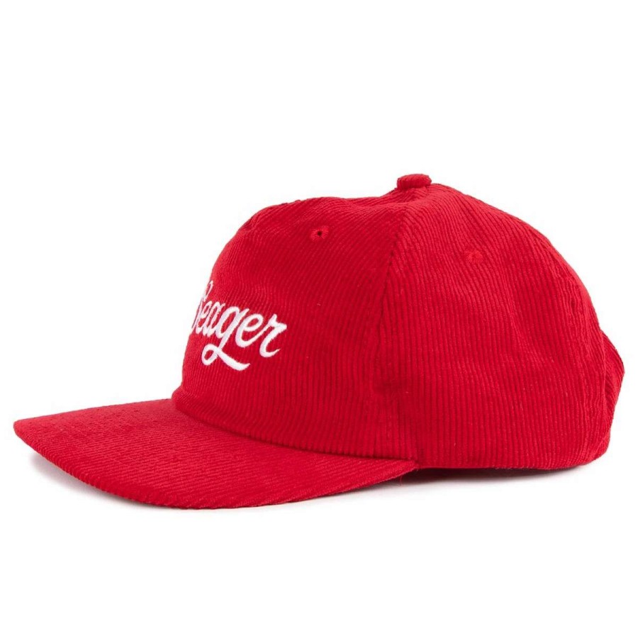 Womens * | Seager Hat Big Corduroy Snapback Red