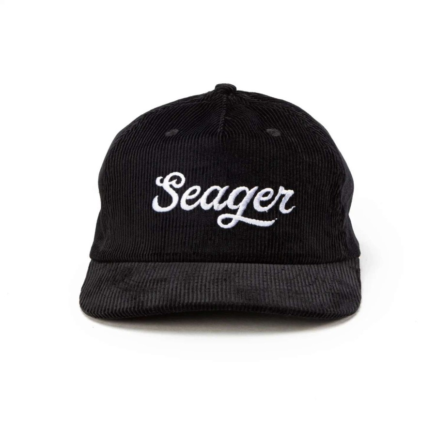 Accessories * | Seager Hat Big Corduroy Snapback Black