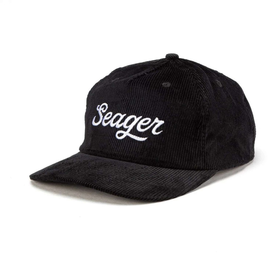 Accessories * | Seager Hat Big Corduroy Snapback Black