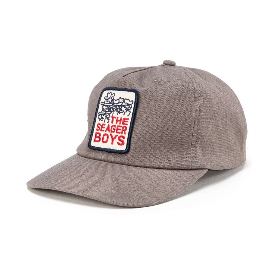 Mens * | Seager Hat Boys Hemp Snapback Stone Grey (Gry)