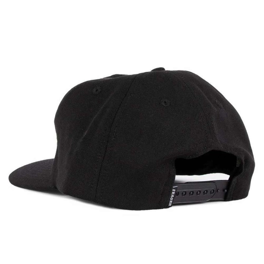 Accessories * | Seager Hat Howlin Hemp Snapback Black