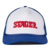 Womens * | Seager Hat Lot Foam Mesh Snapback White/Blue (Blu)