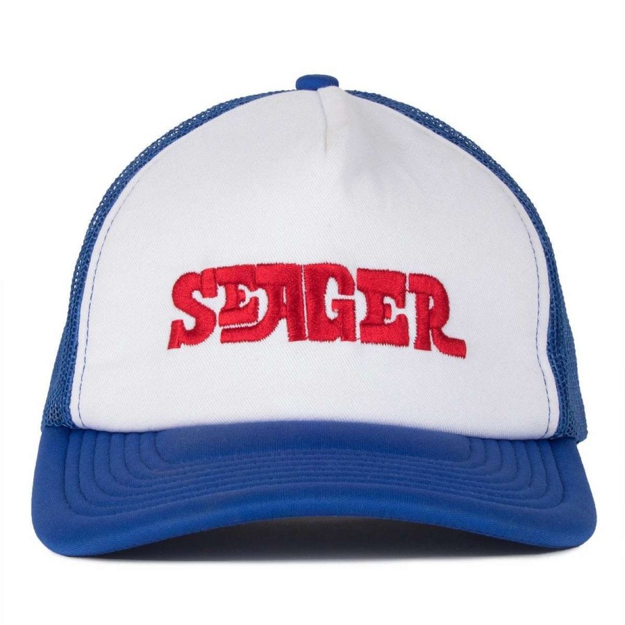 Womens * | Seager Hat Lot Foam Mesh Snapback White/Blue (Blu)