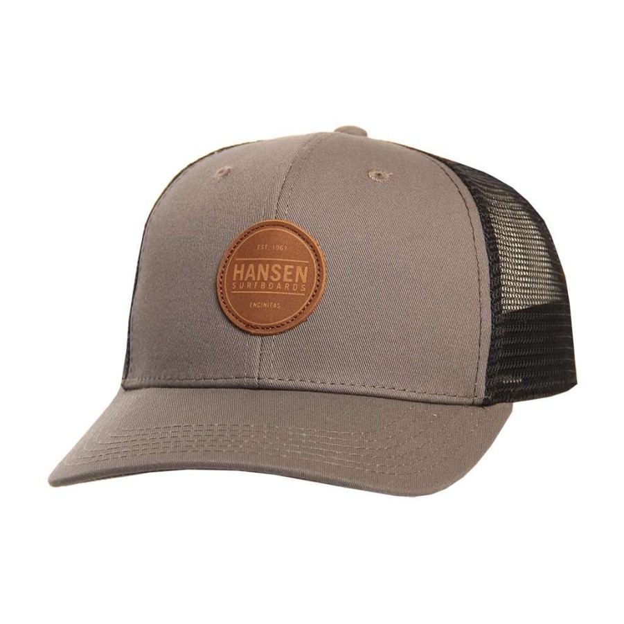 Womens * | Hansen Hat Box Patch Leather Trucker