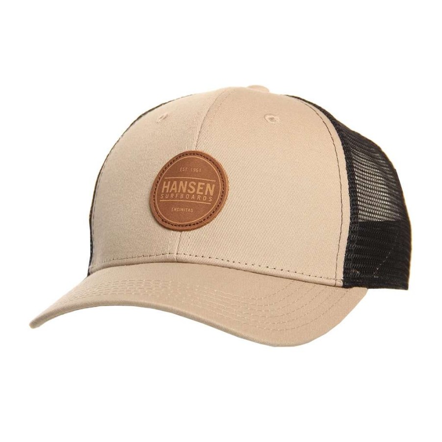 Womens * | Hansen Hat Box Patch Leather Trucker