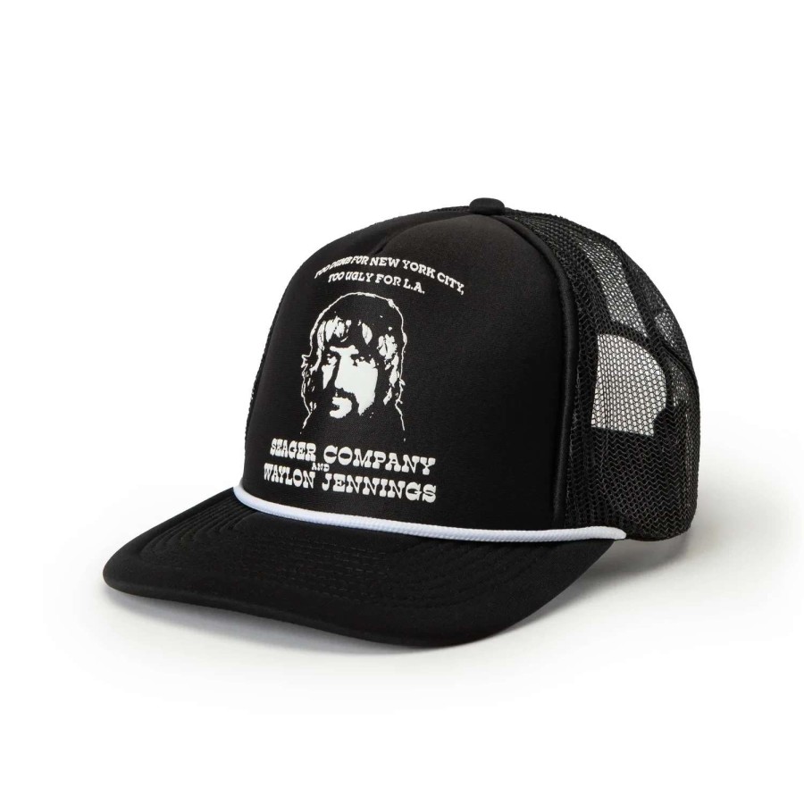 Accessories * | Seager Hat Seager X Waylon Jennings Dumb Ugly Snapback Vintage Black (Blk)