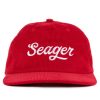 Mens * | Seager Hat Big Corduroy Snapback Red