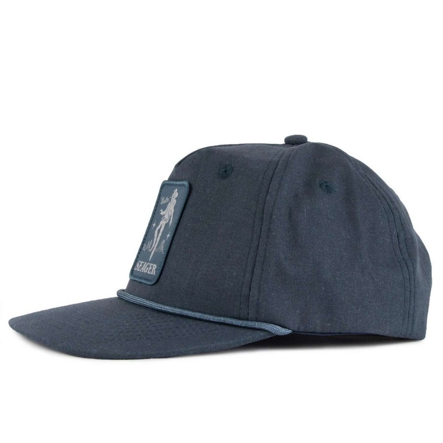 Mens * | Seager Hat Space Cowboy Snapback Navy