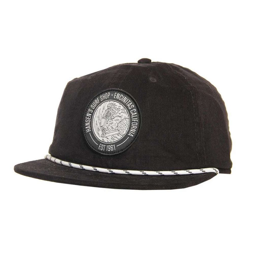 Accessories * | Hansen Hat Cord Skelly Snapback Black (Blk)