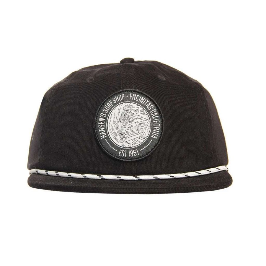 Accessories * | Hansen Hat Cord Skelly Snapback Black (Blk)