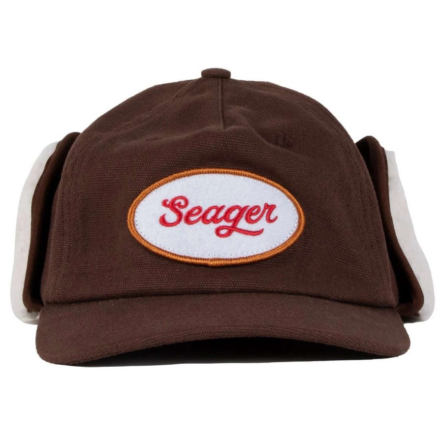 Mens * | Seager Hat Flapjack Canvas Ear Flap Cap Brown