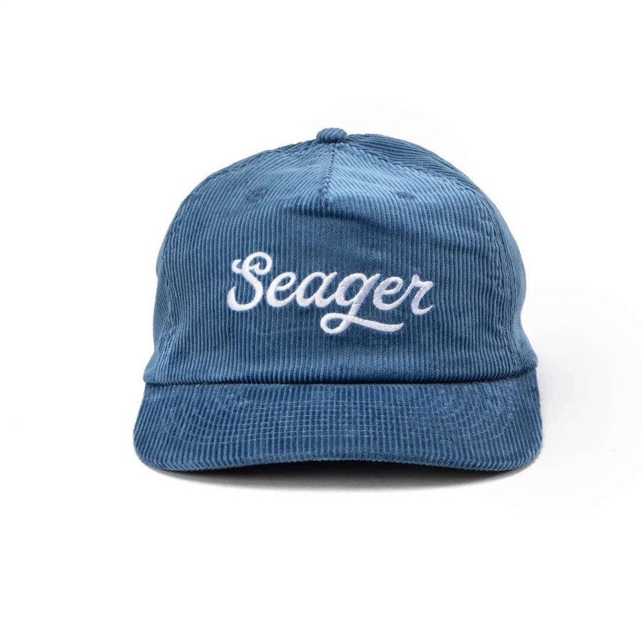 Mens * | Seager Hat Big Corduroy Snapback Blue