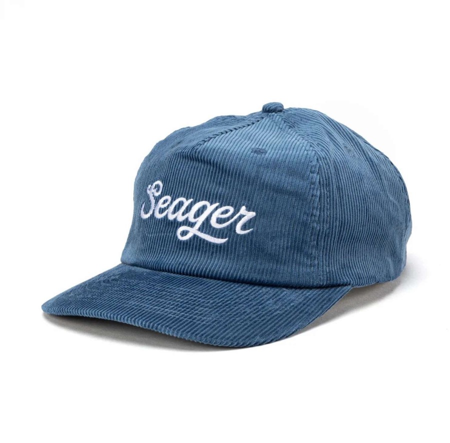 Mens * | Seager Hat Big Corduroy Snapback Blue