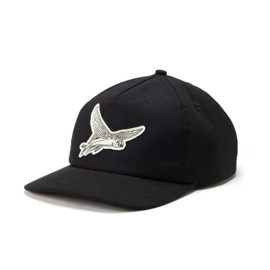 Mens * | Seager Hat Avalon Hemp Snapback Black